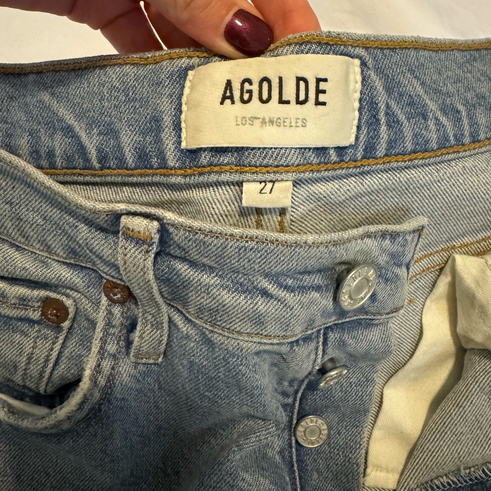 Agolde Riley High Rise Straight Crop Jeans - Picture 4 of 7